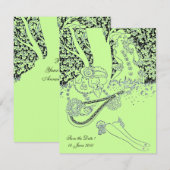 ROMANCE, ROMANTISCHE GELIEFDE ZWART GROENE TROUW P KAART (Voorkant / Achterkant)