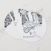 ROMANCE, ROMANTISCHE GELIEFDE ZWART WIT HUWELIJKSP KAART (Voorkant / Achterkant)