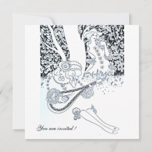 ROMANCE, ROMANTISCHE GELIEFDE ZWART WIT HUWELIJKSP KAART