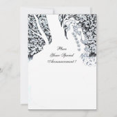 ROMANCE, ROMANTISCHE GELIEFDE ZWART WIT HUWELIJKSP KAART (Achterkant)