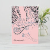 ROMANCE / ROMANTISCHE GELIEFDE ZWARTE ROZE TROUWPA KAART (Staand voorkant)