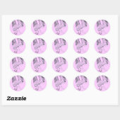 ROMANCE / ROMANTISCHE GELIEFDE ZWARTE SERING MONOG RONDE STICKER (Vel)