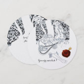 ROMANCE, ROMANTISCHE LIEFHEBBERS RODE WAX ZEGEL Zw Kaart (Voorkant / Achterkant)