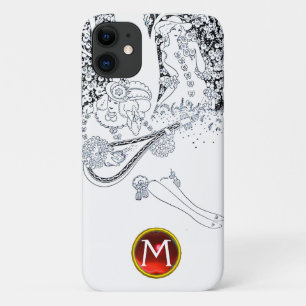 ROMANCE/ROMANTISCHE LOVERS ZWARTE WITTE RODE MONOG Case-Mate iPhone CASE