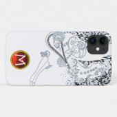ROMANCE/ROMANTISCHE LOVERS ZWARTE WITTE RODE MONOG Case-Mate iPhone CASE (Achterkant (horizontaal))