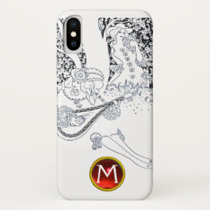 ROMANCE/ROMANTISCHE LOVERS ZWARTE WITTE RODE MONOG Case-Mate iPhone CASE
