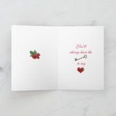 Romance Roos Petal Valentijn Hart met Key Kaart (Binnen)