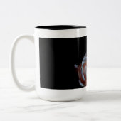Romance - Roos van de schedel en de keel Tweekleurige Koffiemok (Links)