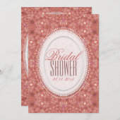  Romance Roze Bridal Shower Kaart (Voorkant / Achterkant)