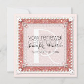 Romance Roze Bridal Vow Renewal Invites Kaart (Voorkant)