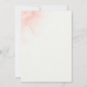 Romance Roze Roze Witte Achtergrond Invitat Kaart (Achterkant)