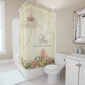 Romance Rozen Parijs Parisian Chandelier Douchegordijn (In situ)