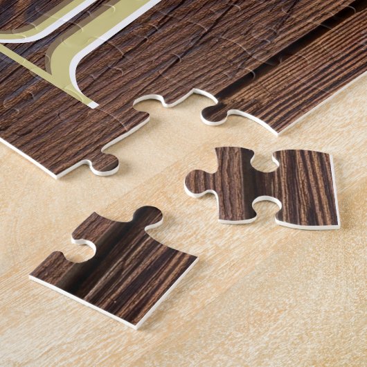 Romance - Rustige aangepaste monogram - Lichten Legpuzzel (Zijkant)