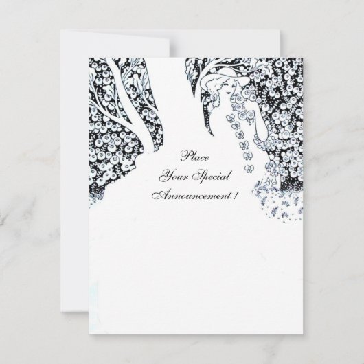 ROMANCE, SAVE THE DATE, zwart-wit Kaart (Achterkant)