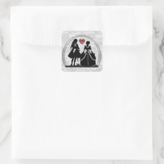 Romance Silhouet Romantische Stickers (Tas)