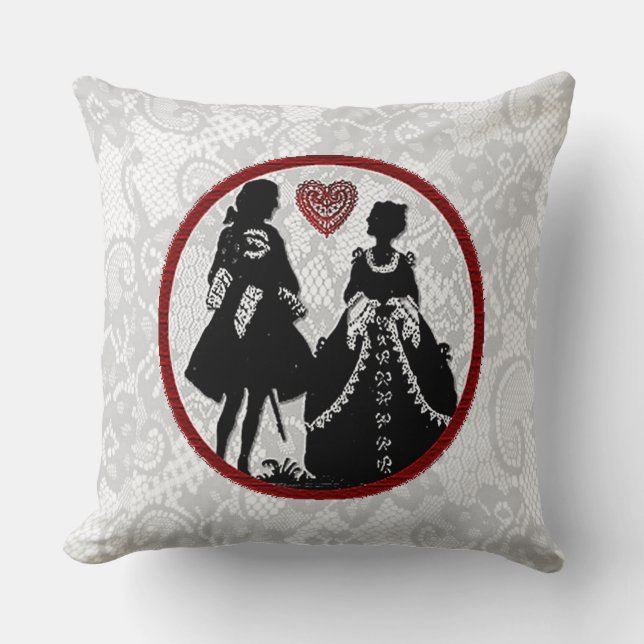 Romance Silhouette Romantic Lace Sierkussen (Voorkant)