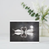 Romance Swan Briefkaart (Staand voorkant)