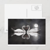 Romance Swan Briefkaart (Voorkant / Achterkant)