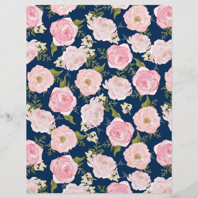 Romance Tuin Floral  roze rozen Aangepast (Voorkant)