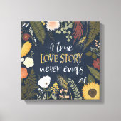 ROMANCE V | Een echt liefdesverhaal eindigt nooit Canvas Afdruk (Voorkant)