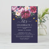 Romance van bloemen | Grey "Let's Celebrate" uitno Kaart (Staand voorkant)