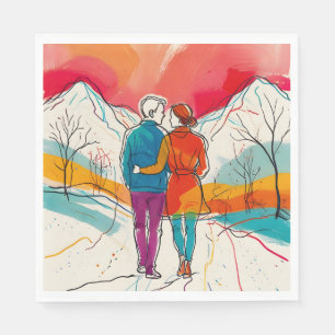 Romance van de bergen servet