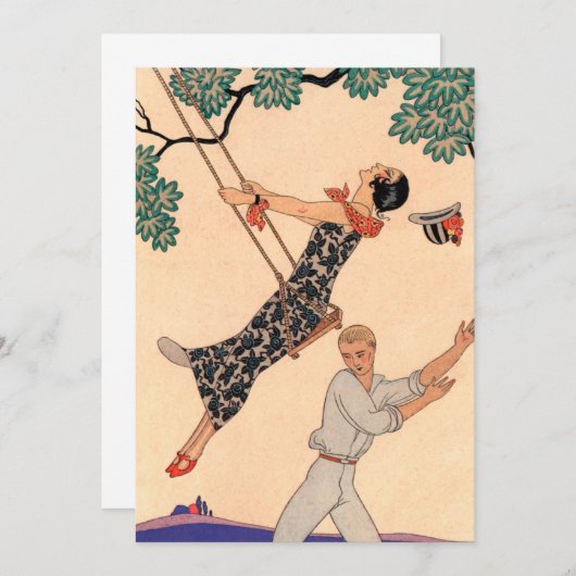  Romance van de Liefde, Escarpolette Swing Barbier (Voorkant / Achterkant)