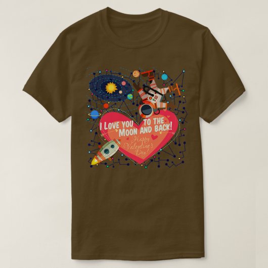 Romance van de ruimte t-shirt (Design voorkant)