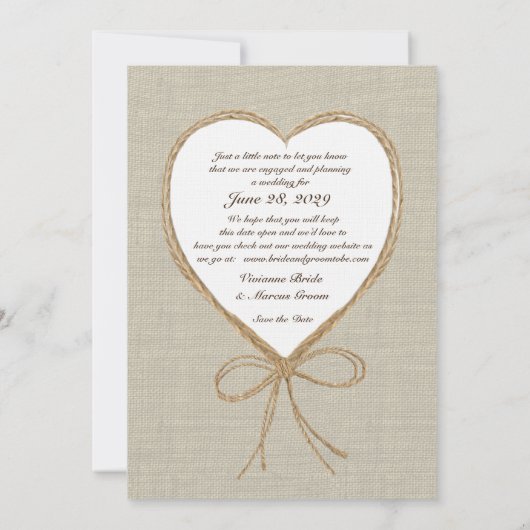 Romance van het land Sla de datum op Save The Date (Achterkant)