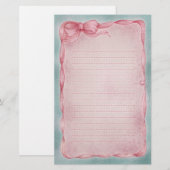 Romance van het lint briefpapier (Voorkant / Achterkant)