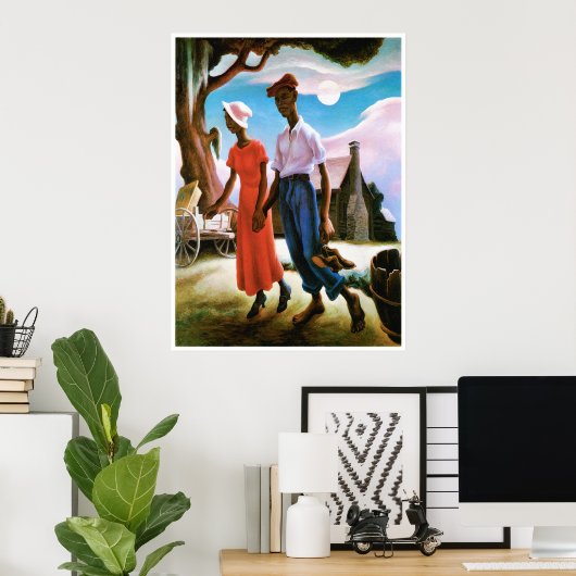 Romance van Thomas Hart Benton Poster (Thuiskantoor)