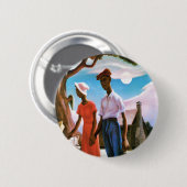 Romance van Thomas Hart Benton Ronde Button 5,7 Cm (Voorkant /achterkant)