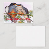 Romance van vogel bij Valentijnsdag Notitiekaartje (Voorkant / Achterkant)