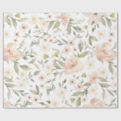 Romance van wilde bloemen cadeaupapier (Vlak)
