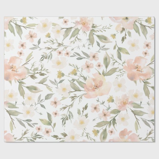 Romance van wilde bloemen cadeaupapier (Vlak)