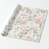 Romance van wilde bloemen cadeaupapier (Uitgerold)