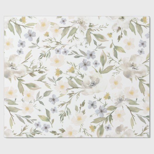 Romance van wilde bloemen cadeaupapier (Vlak)