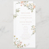 Romance van wilde bloemen programmakaart (Voorkant / Achterkant)