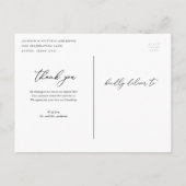 Romance Veel Bedankt Dank u Briefkaart (Achterkant)