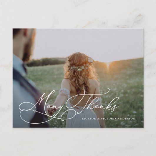 Romance Veel Bedankt Dank u Briefkaart (Voorkant)