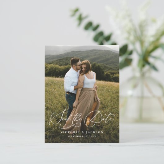 Romance Verticaal Sla het Briefkaart Datum op (Staand voorkant)