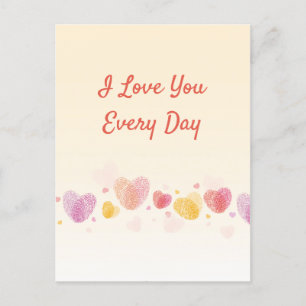 Romance Vingerprint-liefdeshart Feestdagenkaart