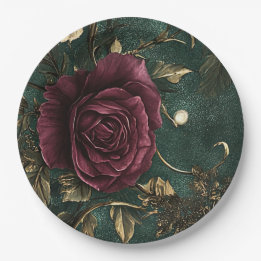 Romance & Vintage Roos. Papieren Bordje