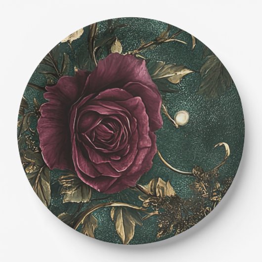 Romance & Vintage Roos. Papieren Bordje (Voorkant)