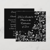 Romance vlinder / wit en zwart kaart (Voorkant / Achterkant)