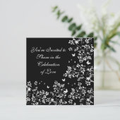 Romance vlinder / wit en zwart kaart (Staand voorkant)