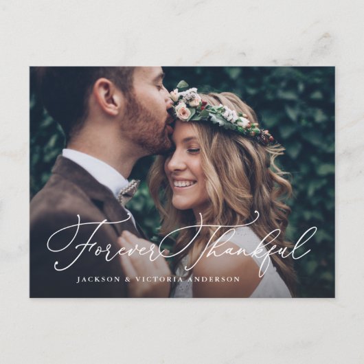Romance voor altijd Thankful Briefkaart (Voorkant)