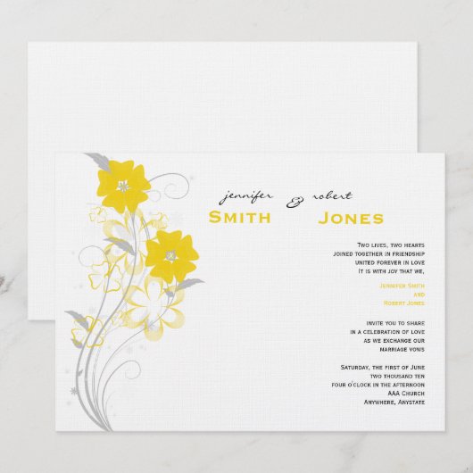 Romance voor de boedding in de uitnodiging voor ee (Voorkant / Achterkant)