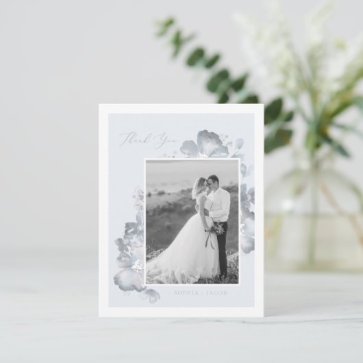 Romance waterverf bedankkaart (Staand voorkant)