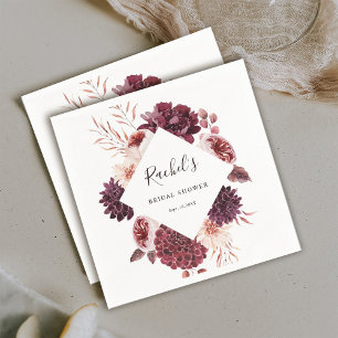 Romance Waterverf Floral Vrijgezellenfeest Servet